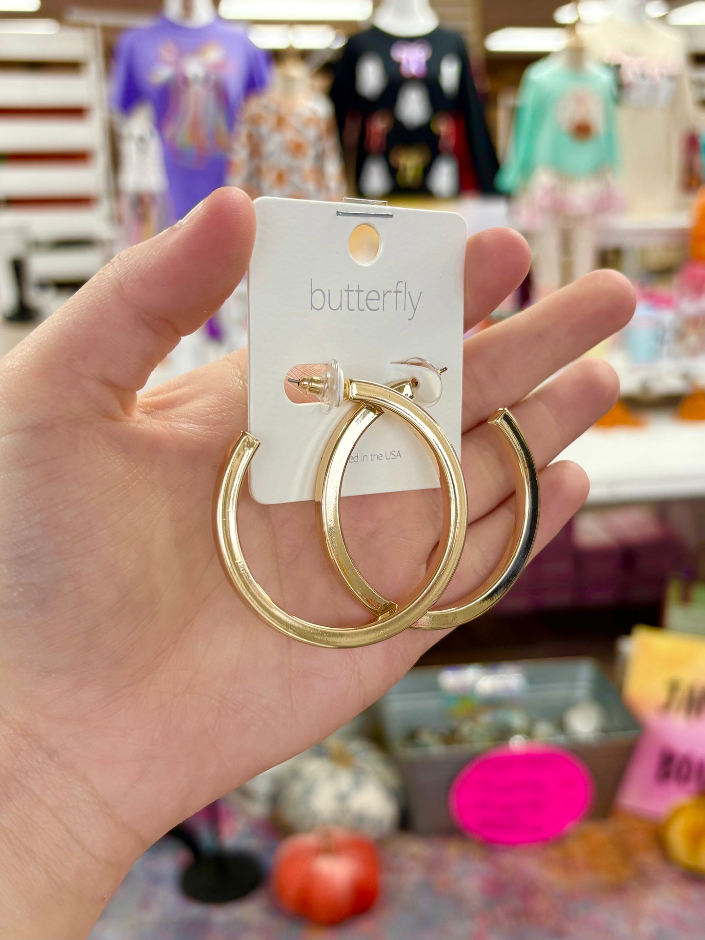 Large Gold Thick Hoops