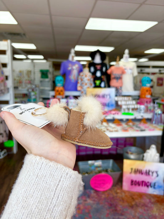 KK Furry Boot Keychain