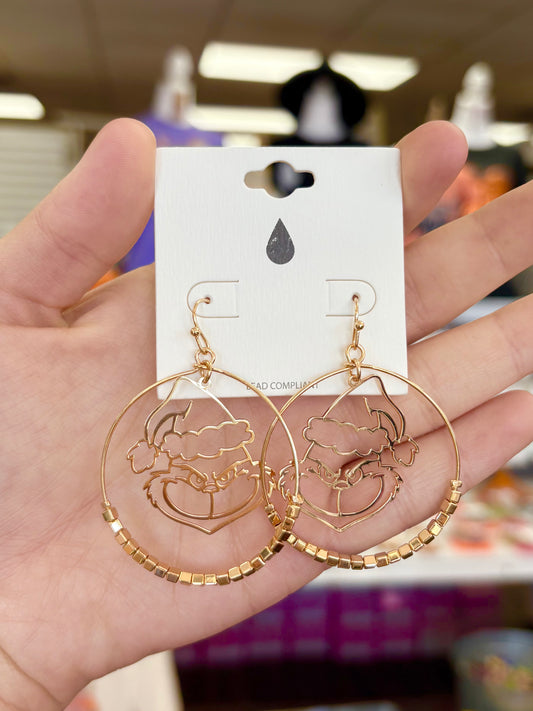 KK Gold Gr*nch Bead Hoops