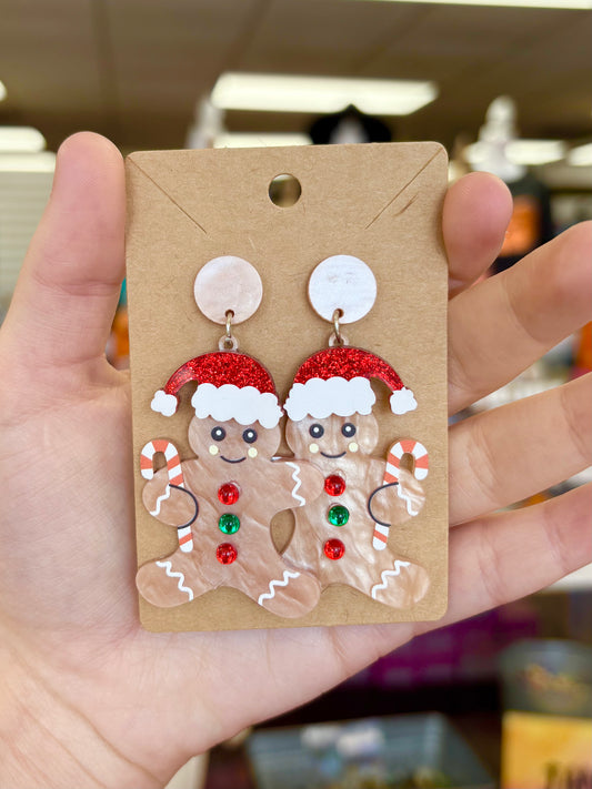 KK Gingerbread Acrylic Earrings