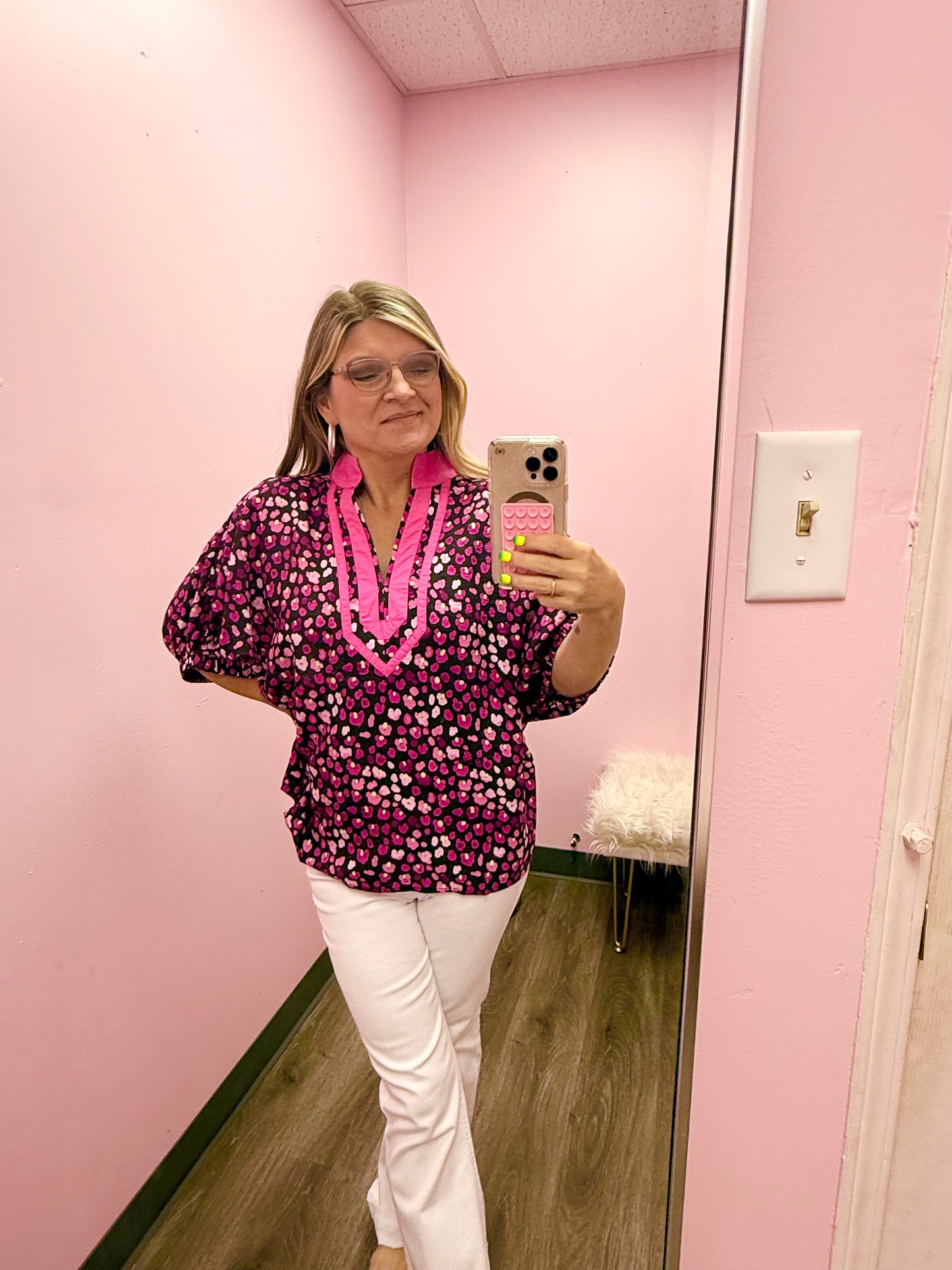 Women’s Entro Plus Black & Pink Top