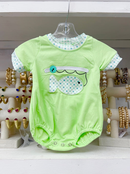 Boy’s Green Fish Romper