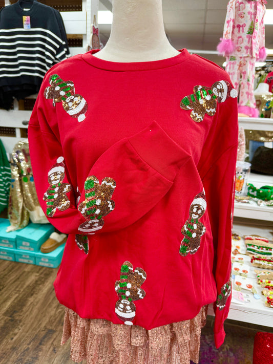 Women’s Gingerbread Sequin Shirt