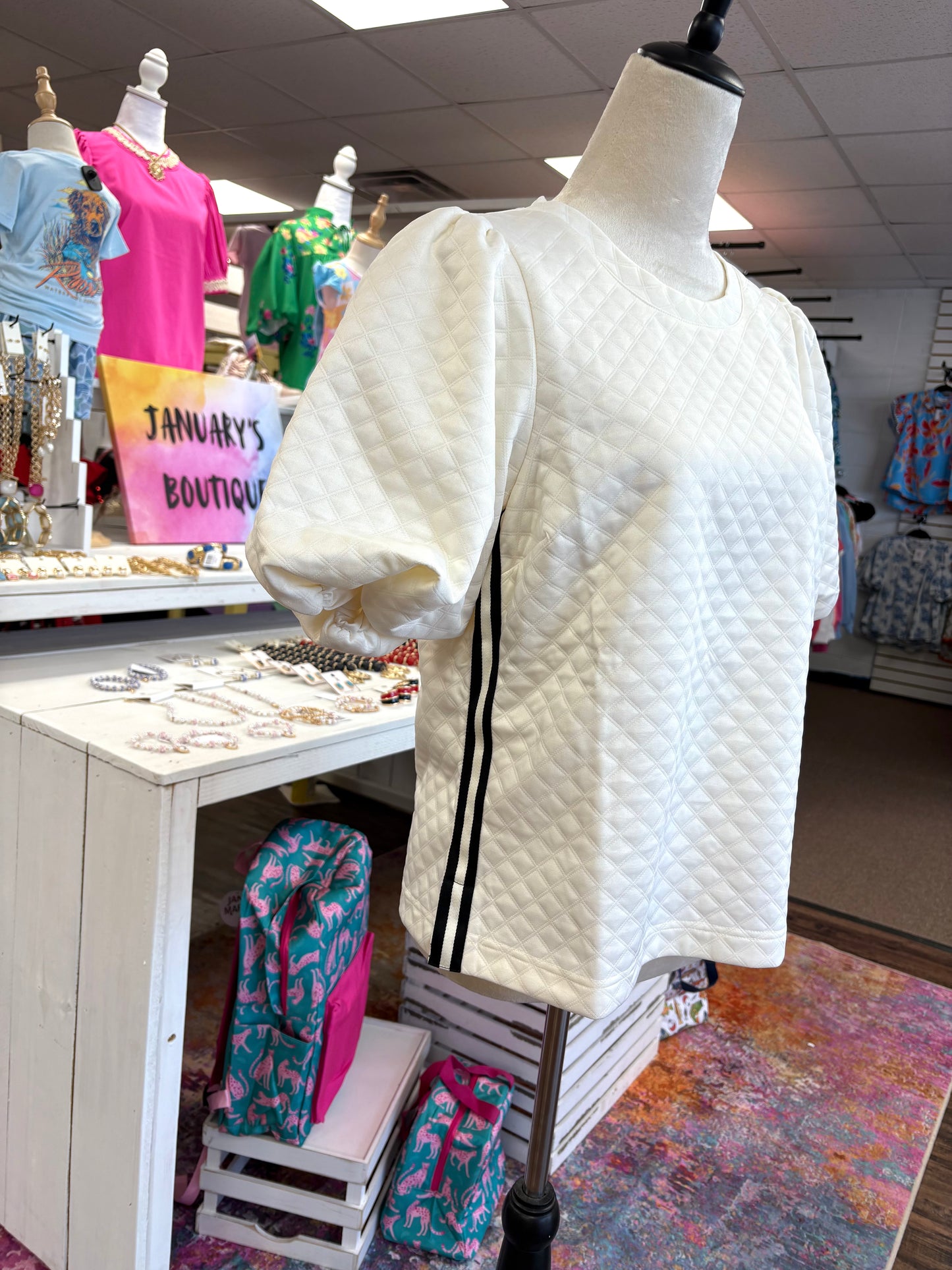 Women’s Ivory Mary Square Top
