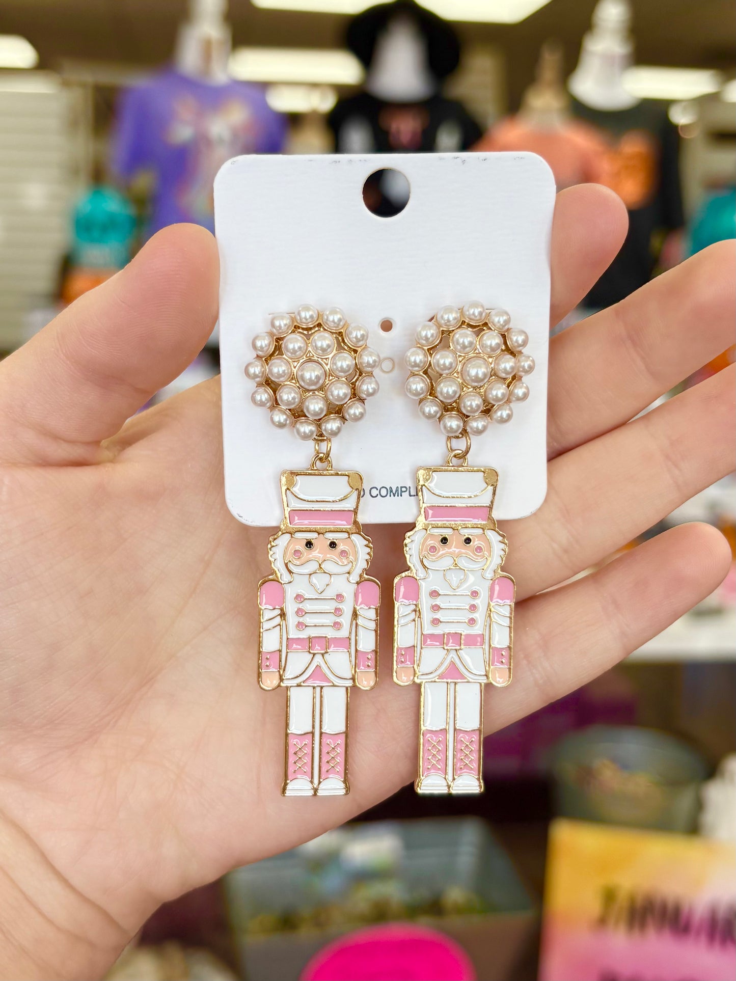 KK Pearl Pink Nutcracker Earrings