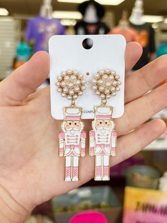 KK Pearl Pink Nutcracker Earrings
