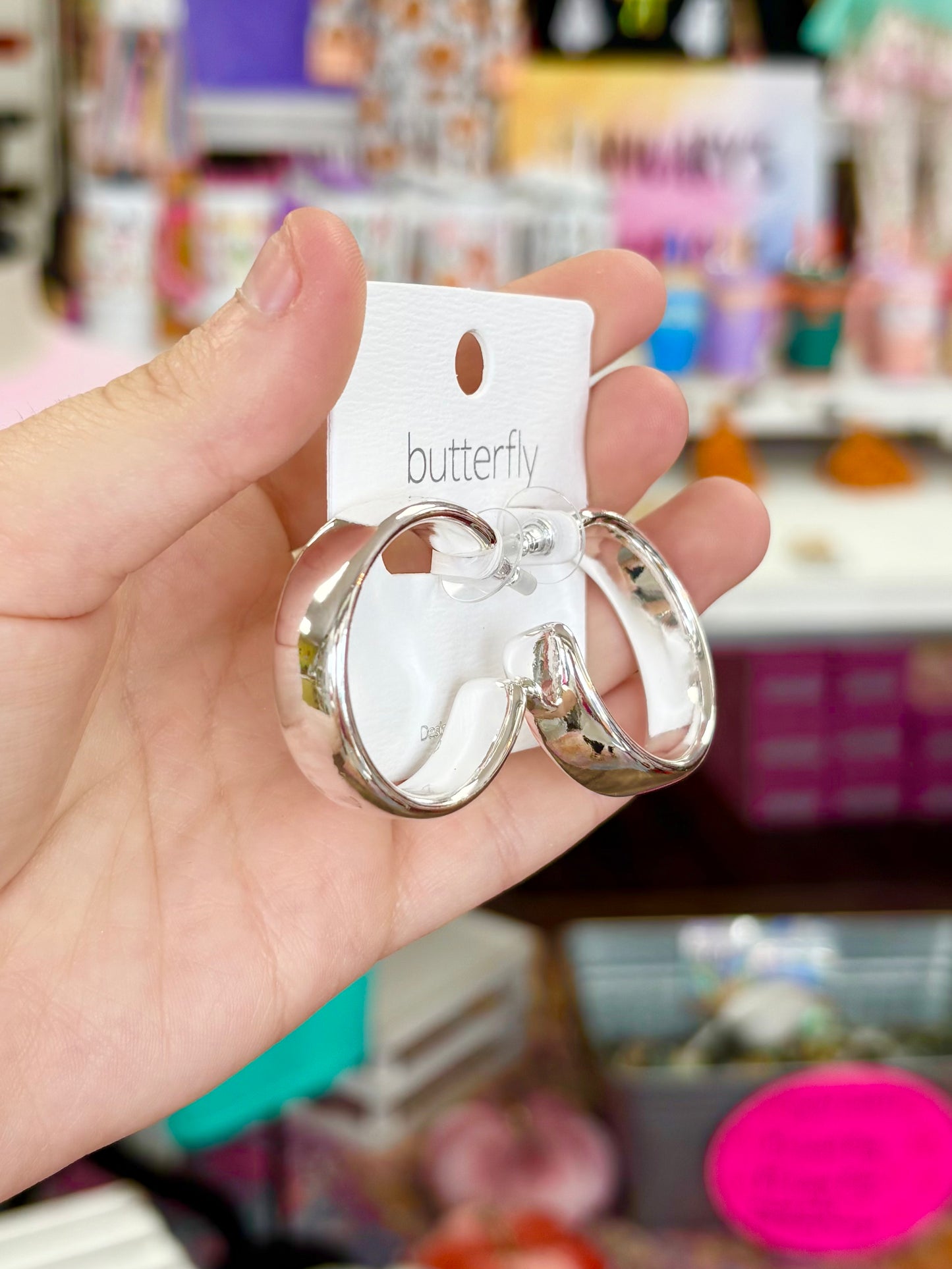 KK Wide Silver Hoops