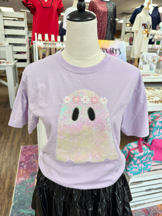 Women’s Sequin Ghost T-shirt