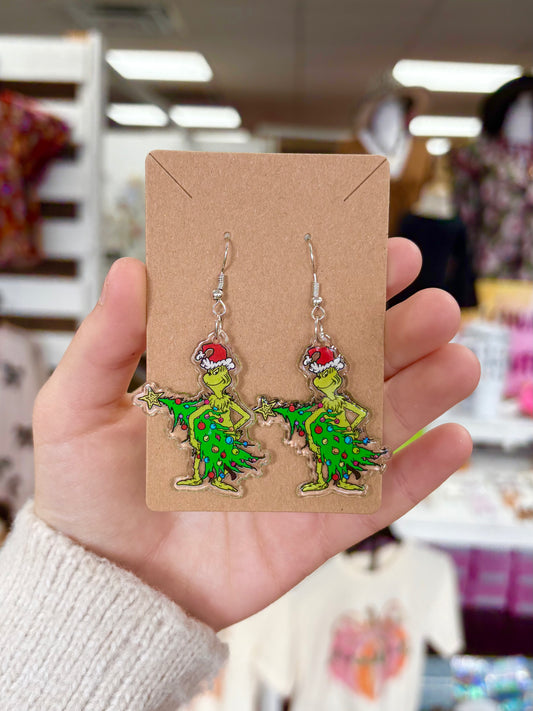 KK Gr*nch w/Tree Earrings