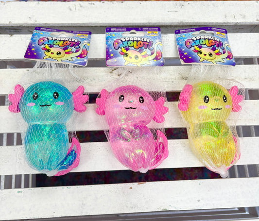 KK Glitter Axolotl Squishy