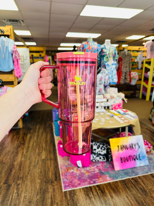 LT. Orange/Yellow Transparent Tumbler