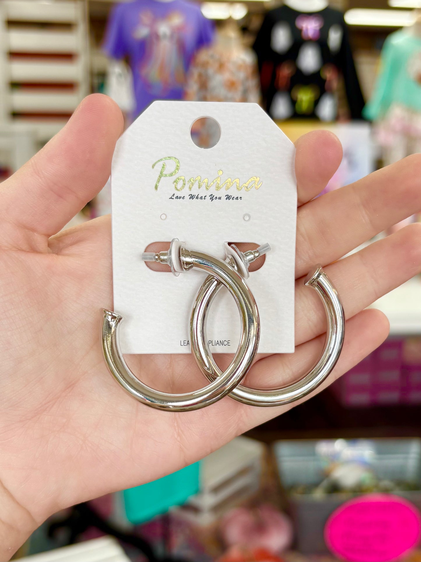 KK Chunky Silver Hoops