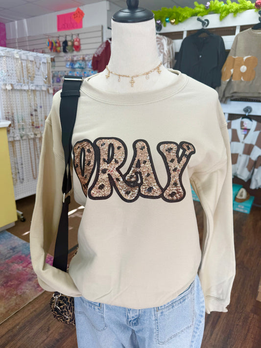 Women’s PRAY Sequin Sweatshirt