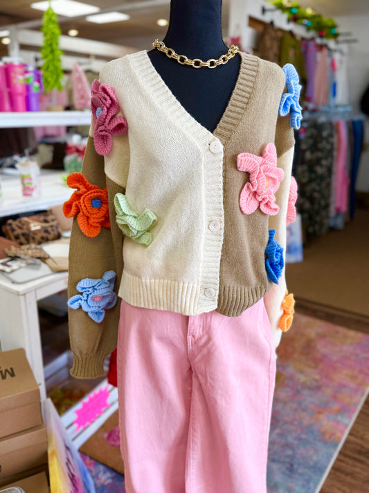 Women’s Floral Sweater Cardigan