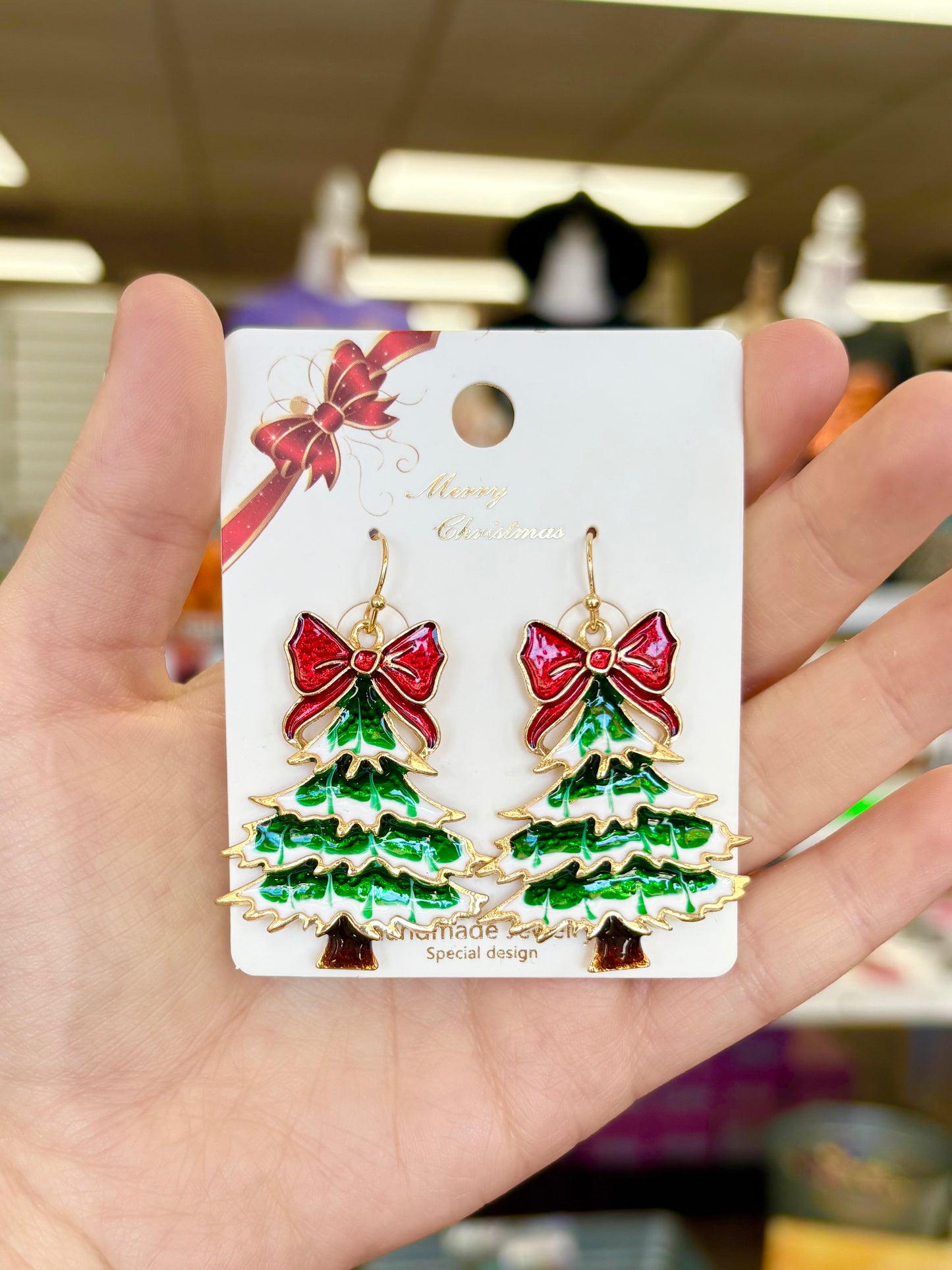 KK Metal Bow Tree Earrings