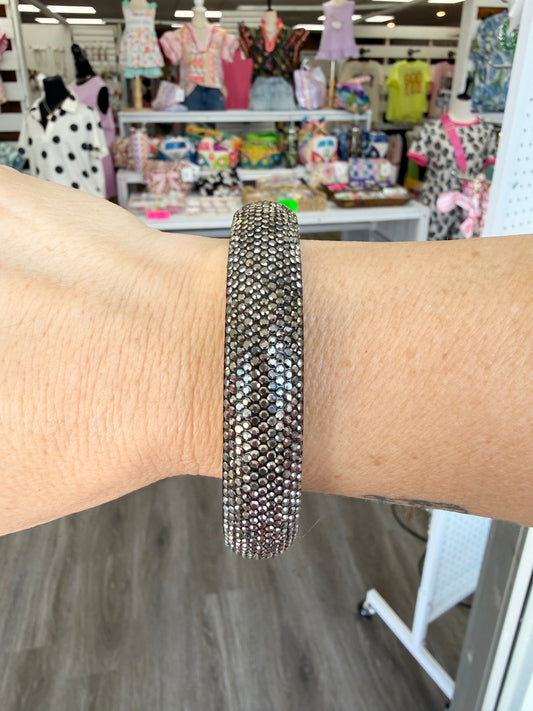 Gun Metal Crystal Bracelet