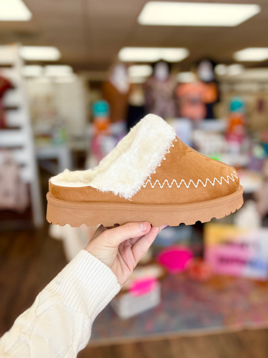 Pierre Dumas Platform Camel Fur Slip-on