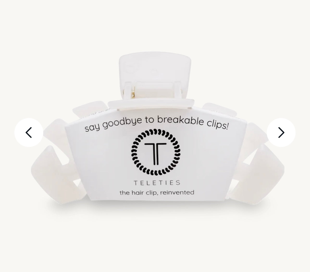 KK Classic Coconut White Large Claw Hair Clip