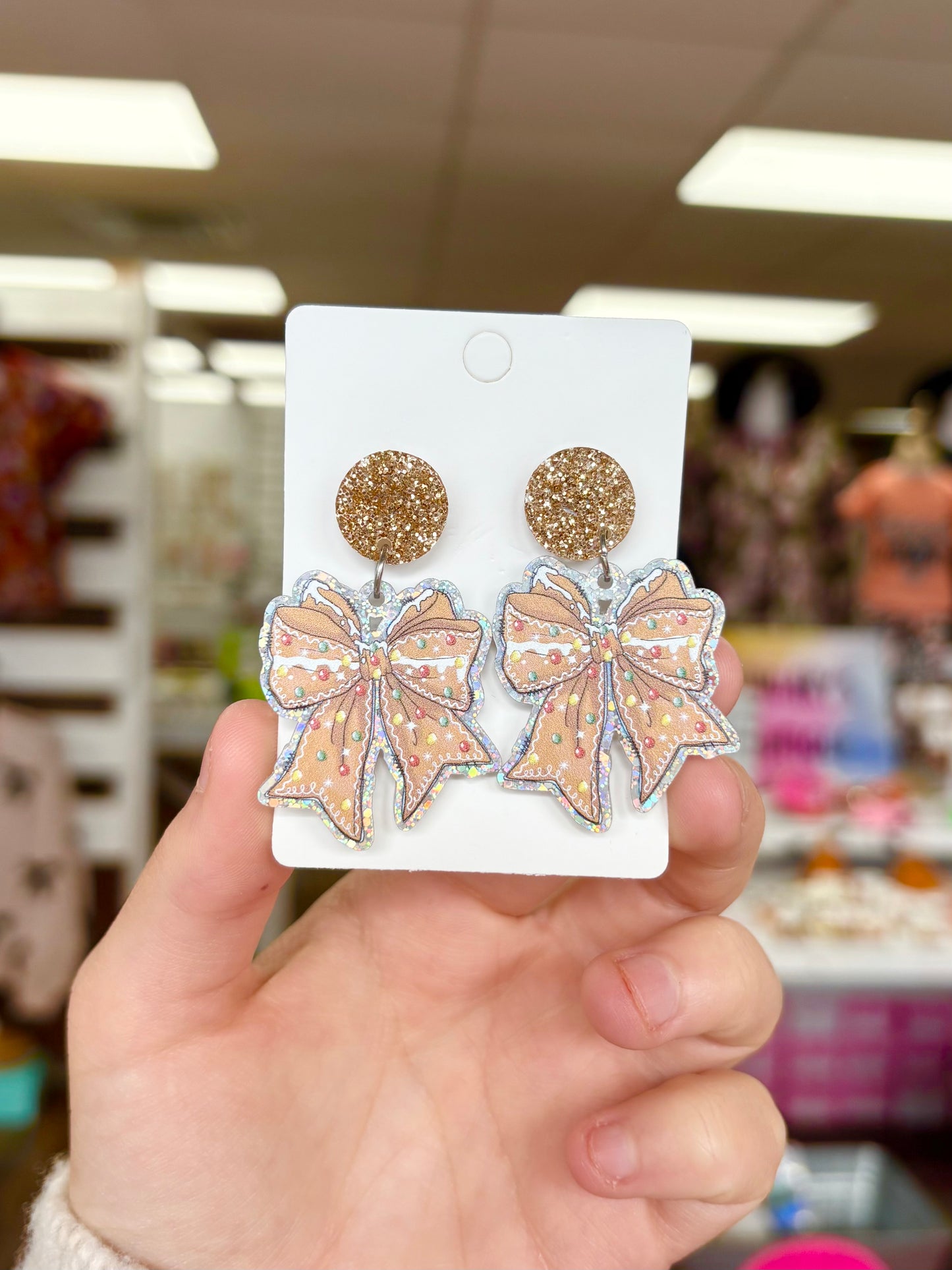KK Gingerbread Bow Earrings