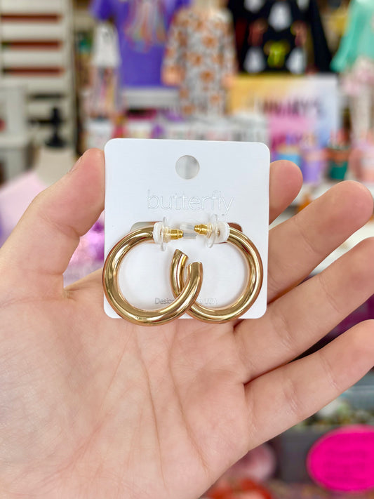 KK 1 Inch Gold Hoops