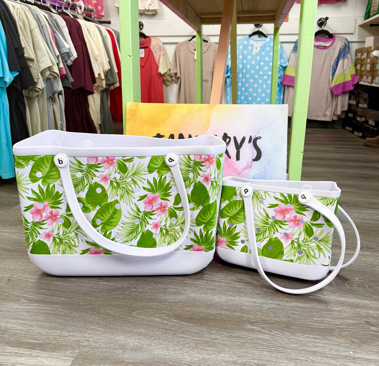 Tropical Floral Beach Tote