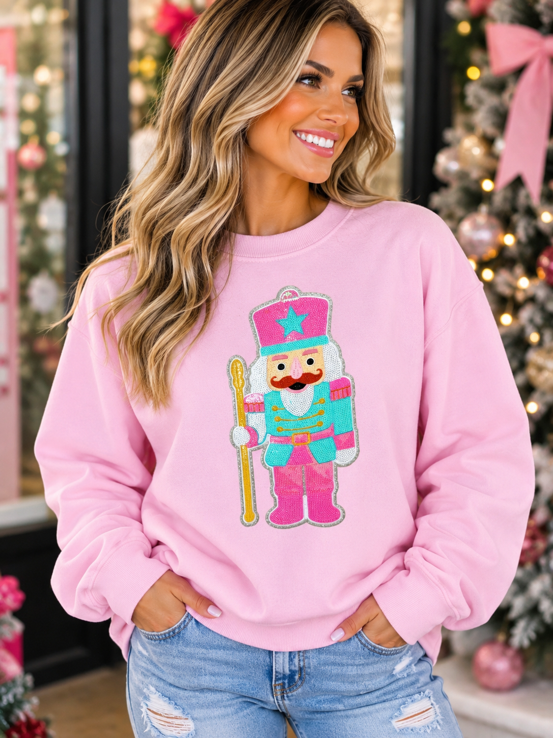 Women’s Sequin Nutcracker Sweatshirt