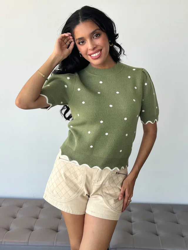 Women’s Green & Ivory Sweater