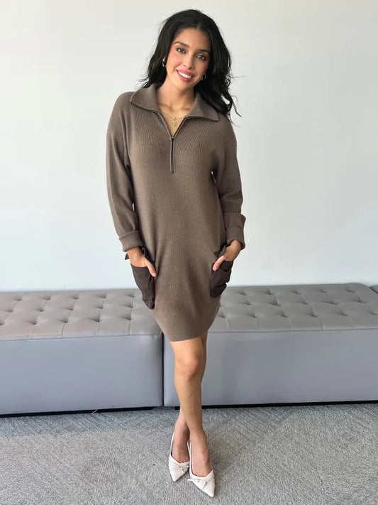 Women’s Olive Sweater Dress