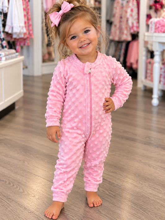 Girl’s Pink Plush Sleeper