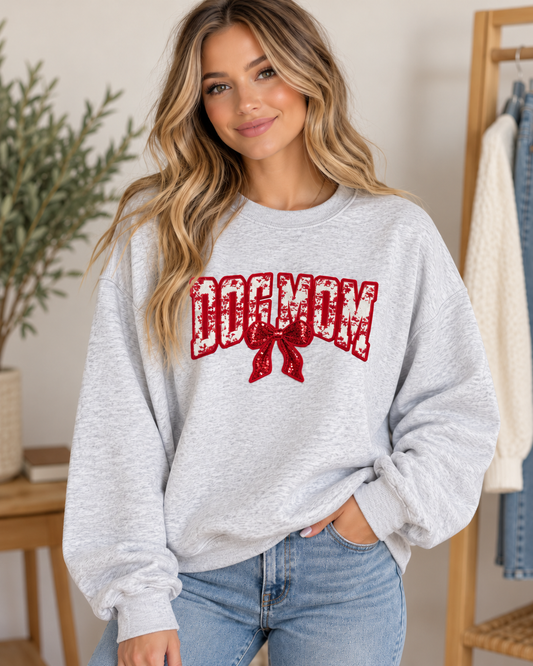 Women’s DOG MOM Grey Sweatshirt