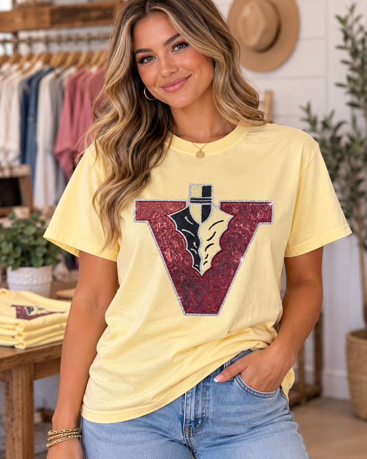 Women’s Sequin Vidalia Butter T-shirt