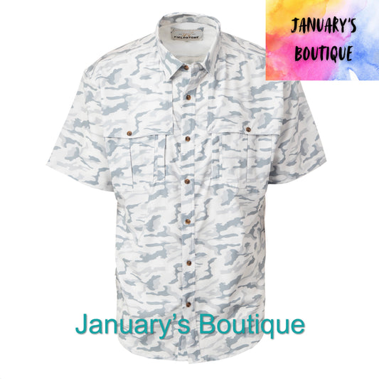 Men’s Fieldstone Snow Camo Button Down