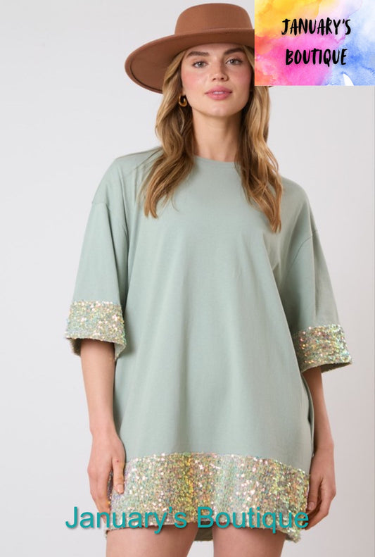 Women’s Sage Sequin Dress