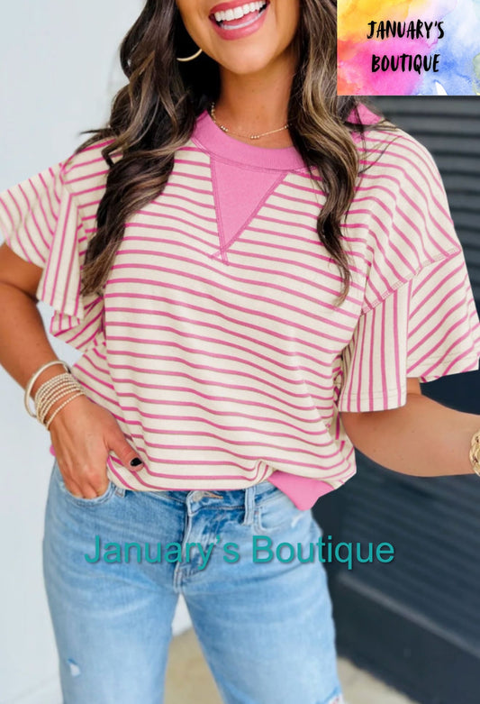 Women’s Pink Striped Top