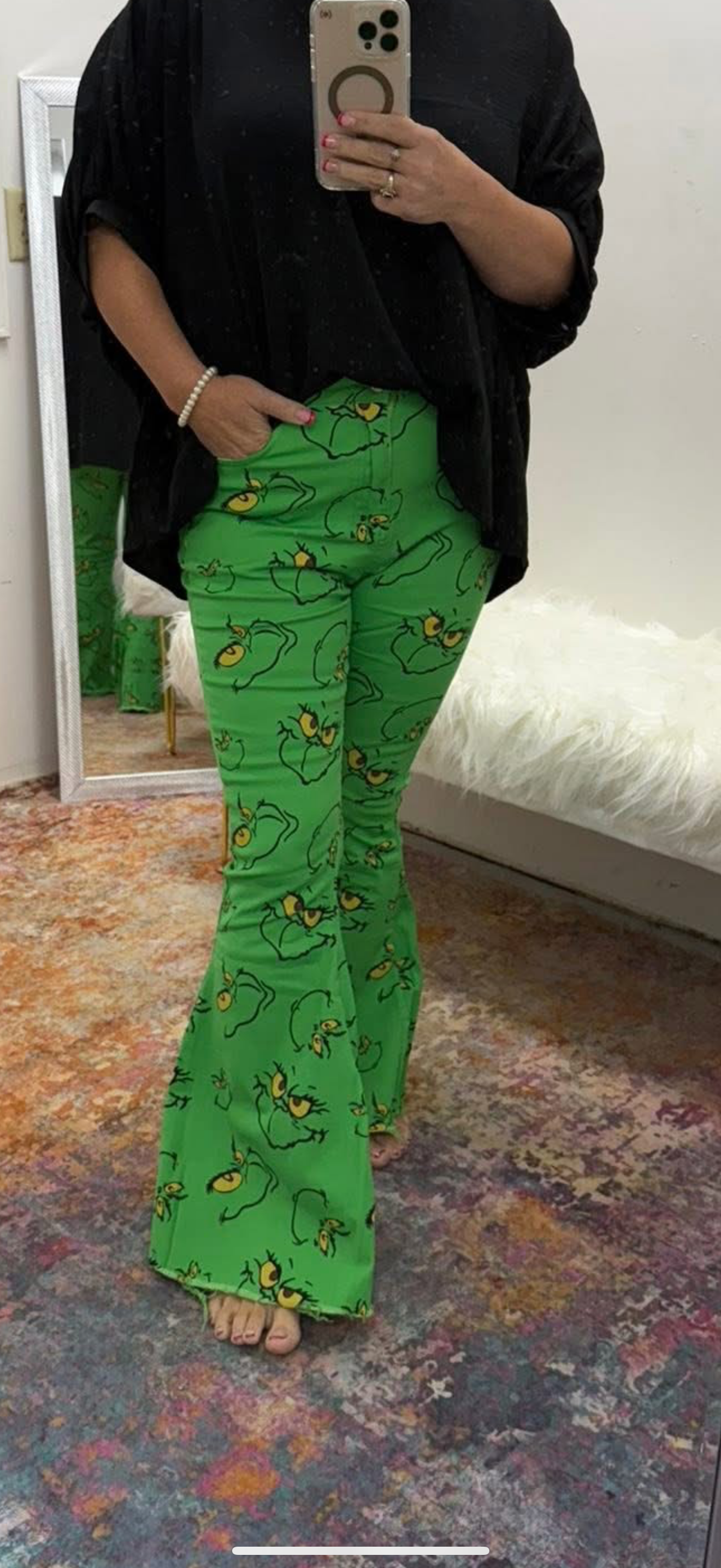 Women’s Green Christmas Jeans