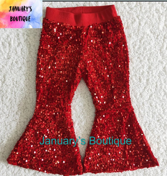 Girl’s Red Sequin Pants