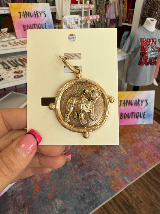 Gold Bulldog Pendant