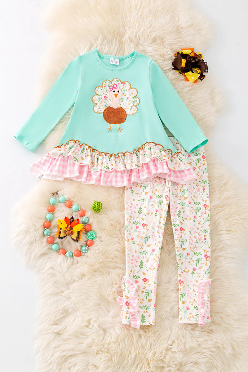 Girl’s Turkey Ruffle Set