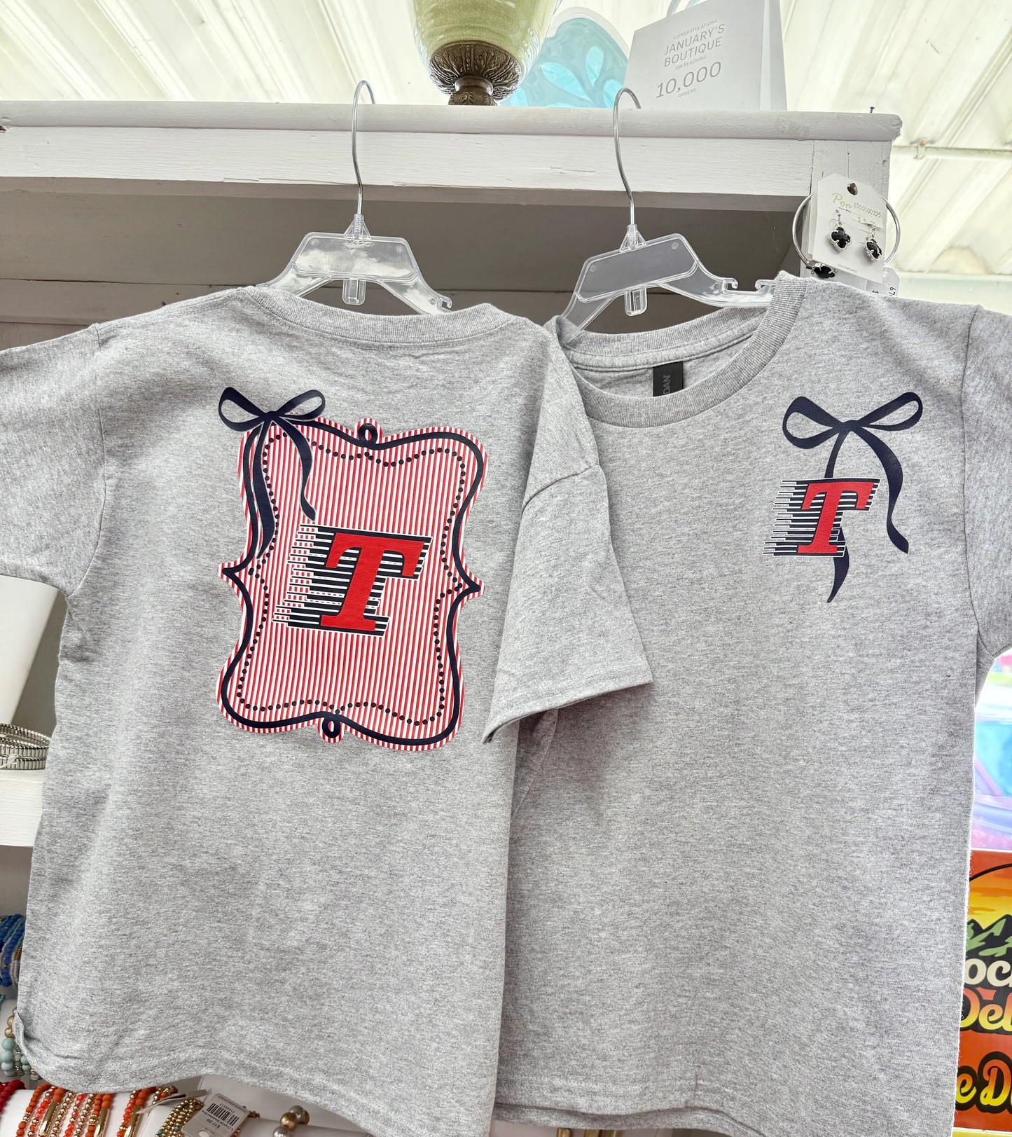 Toddler Toombs County Preppy Bow T-shirt