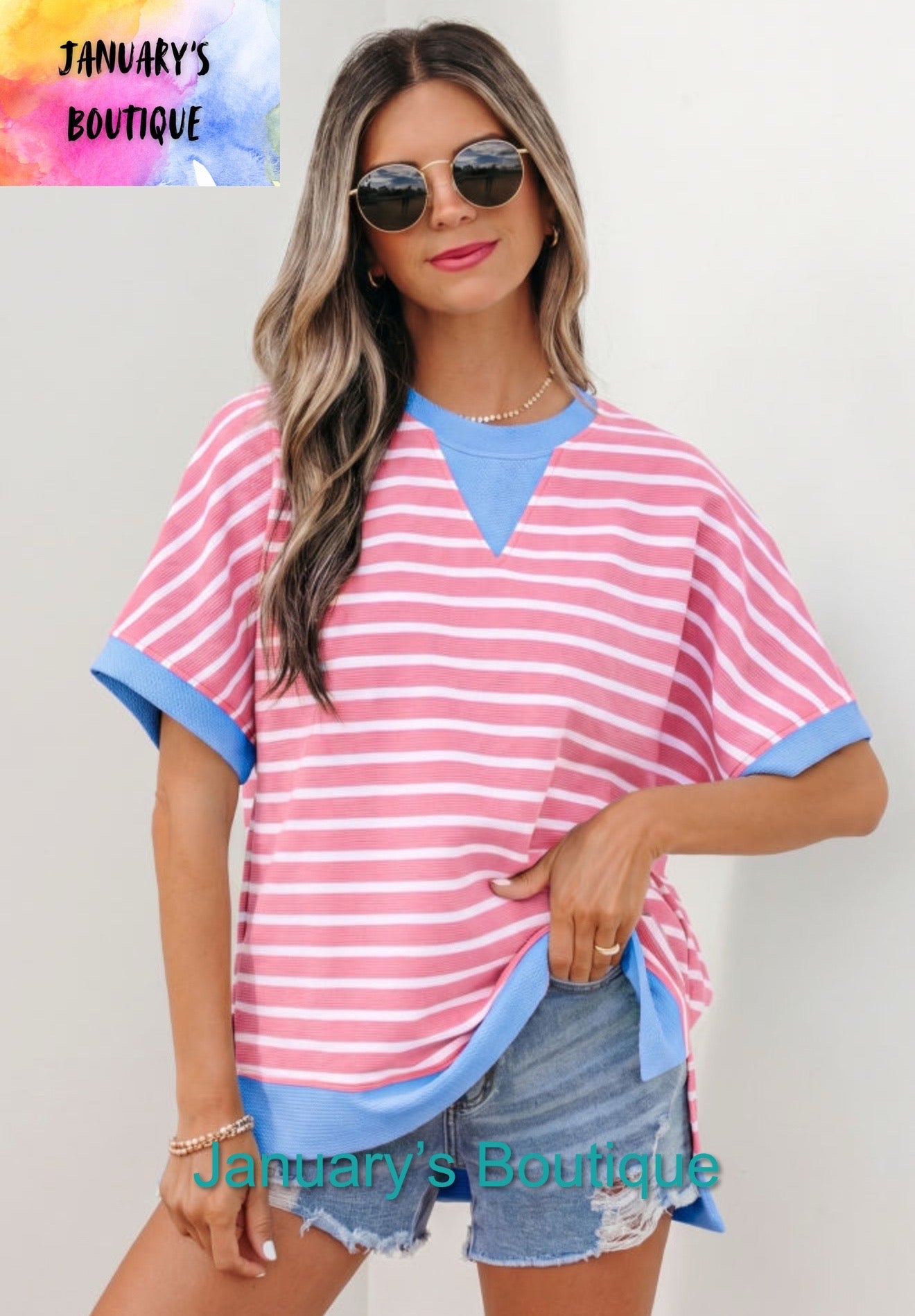 Women’s Pink Striped Top