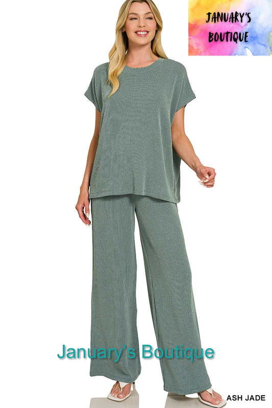 Women’s Ash Jade Ribbed Pant Set