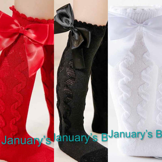 Girl’s Bow Knee High Socks