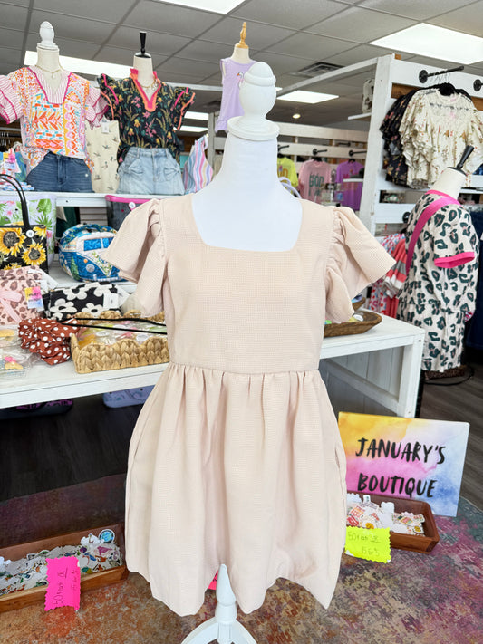 Women’s Cream Woven Dress