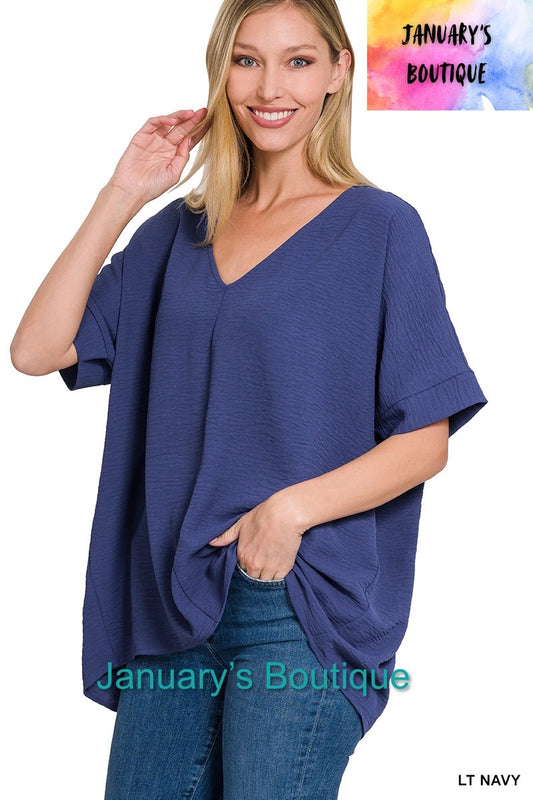 Women’s Light Navy Airflow Dolman Top