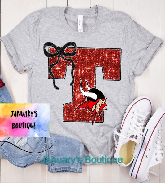 Treutlen Vikings Glitter Comfort Color T-shirt