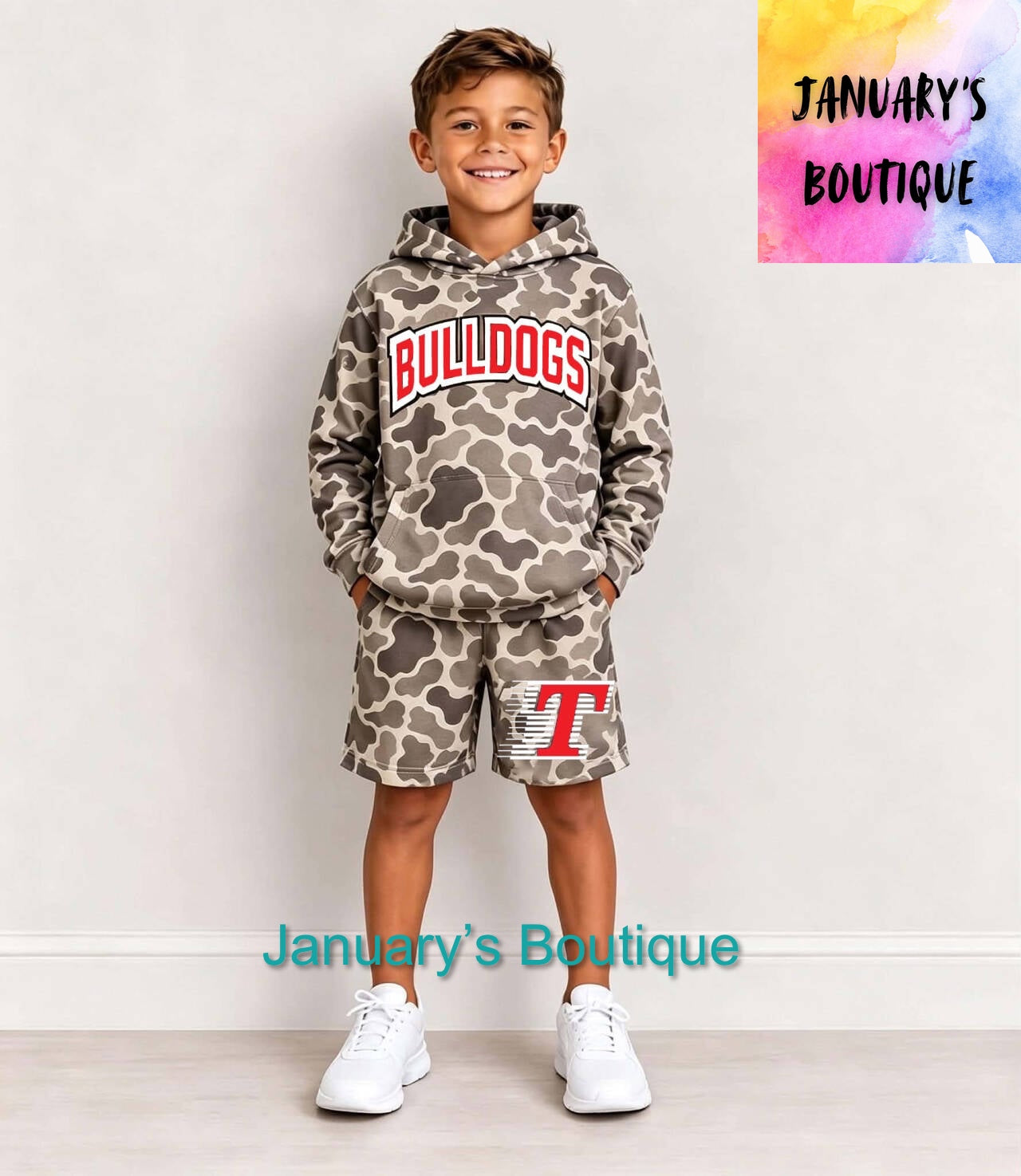 PREORDER: Boy’s Toombs Camo Shorts Set