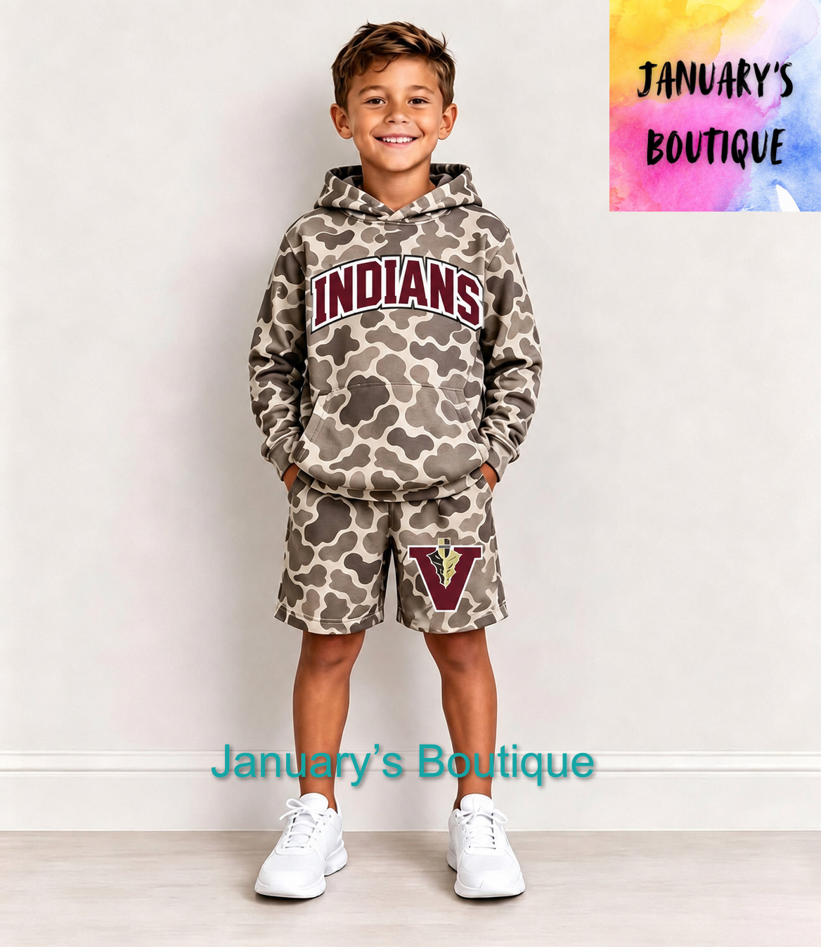 PREORDER: Boy’s Vidalia Camo Shorts Set
