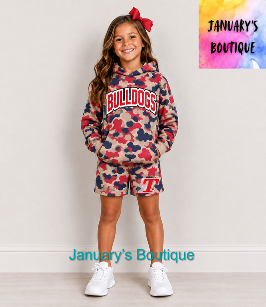 Girl’s Toombs County Camo Shorts Set