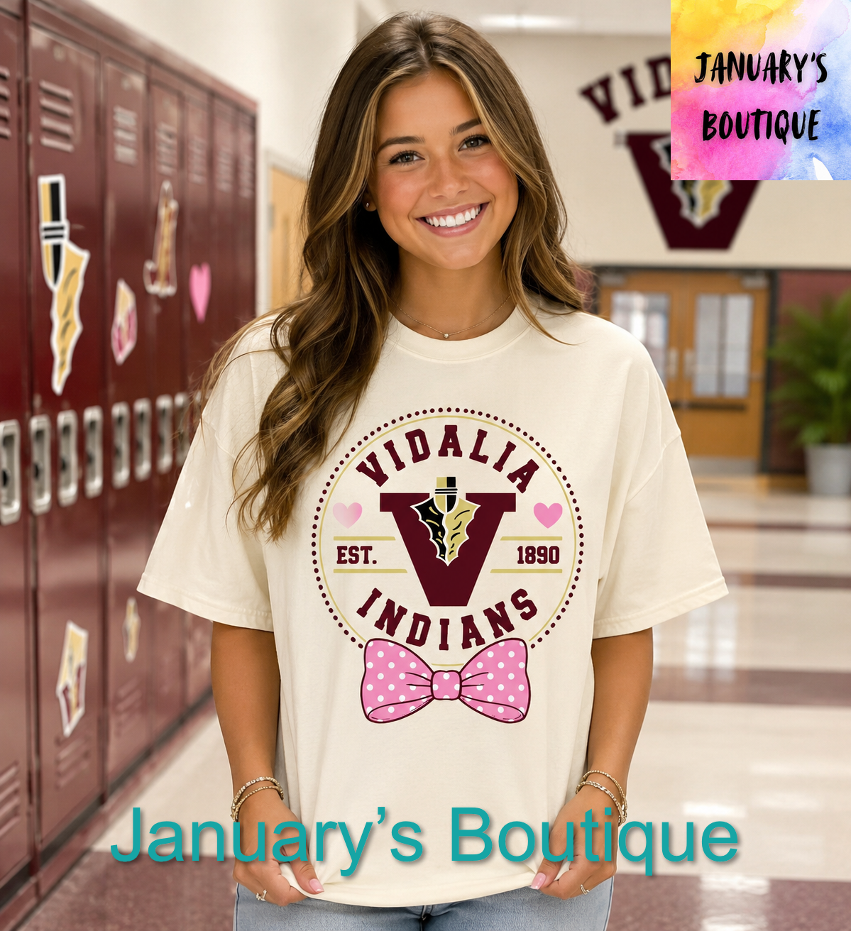 PREORDER! Vidalia Indians Preppy Bow T-shirt