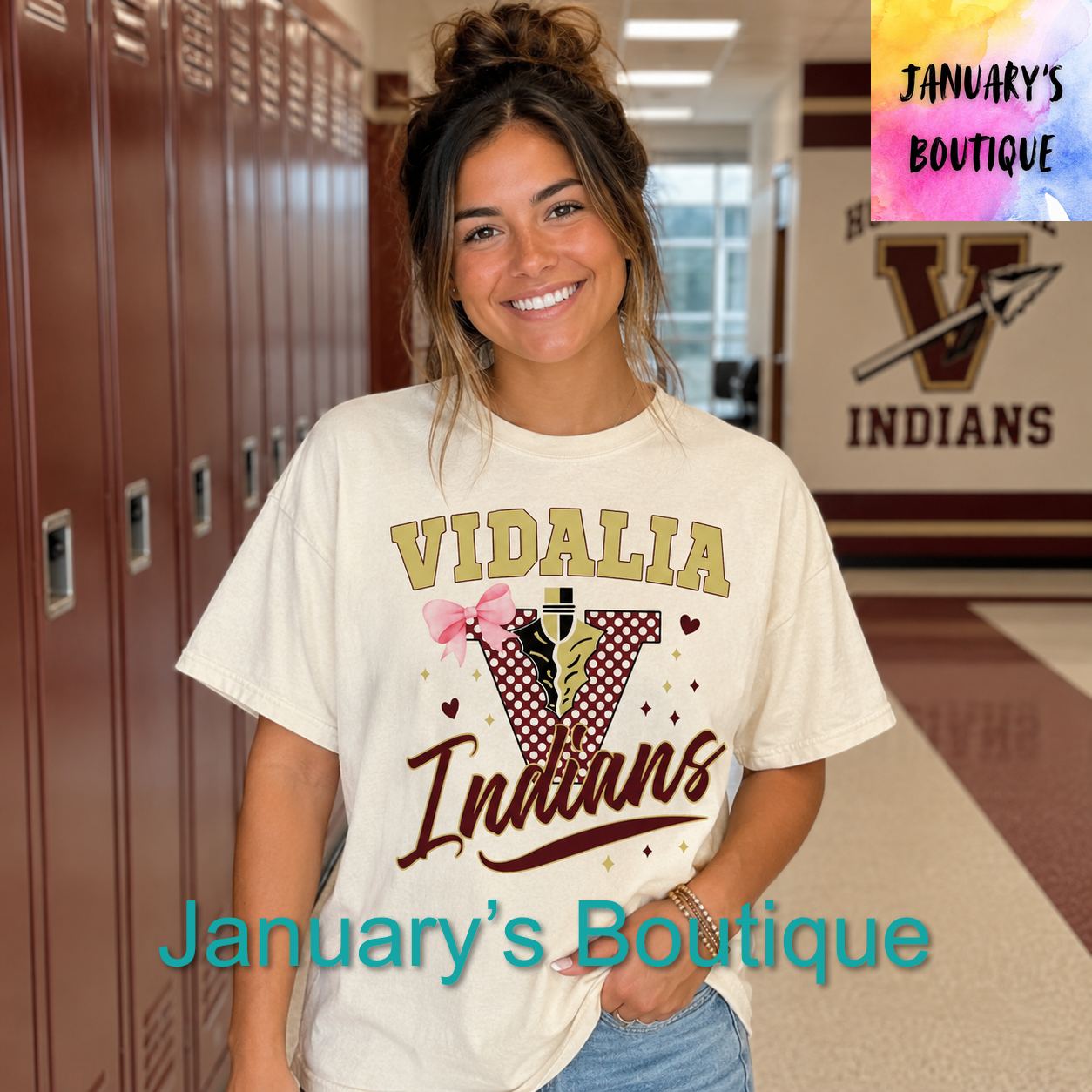 PREORDER! Vidalia Indians Checked T-shirt